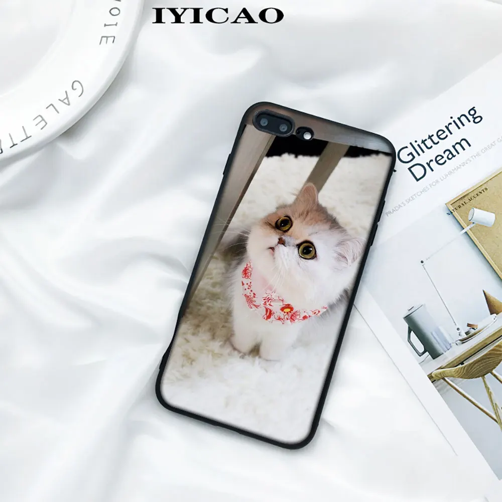 IYICAO Cat and dog pattern Soft Silicone Case for iPhone XS Max XR X 8 7 6 6S Plus 5 5s se |