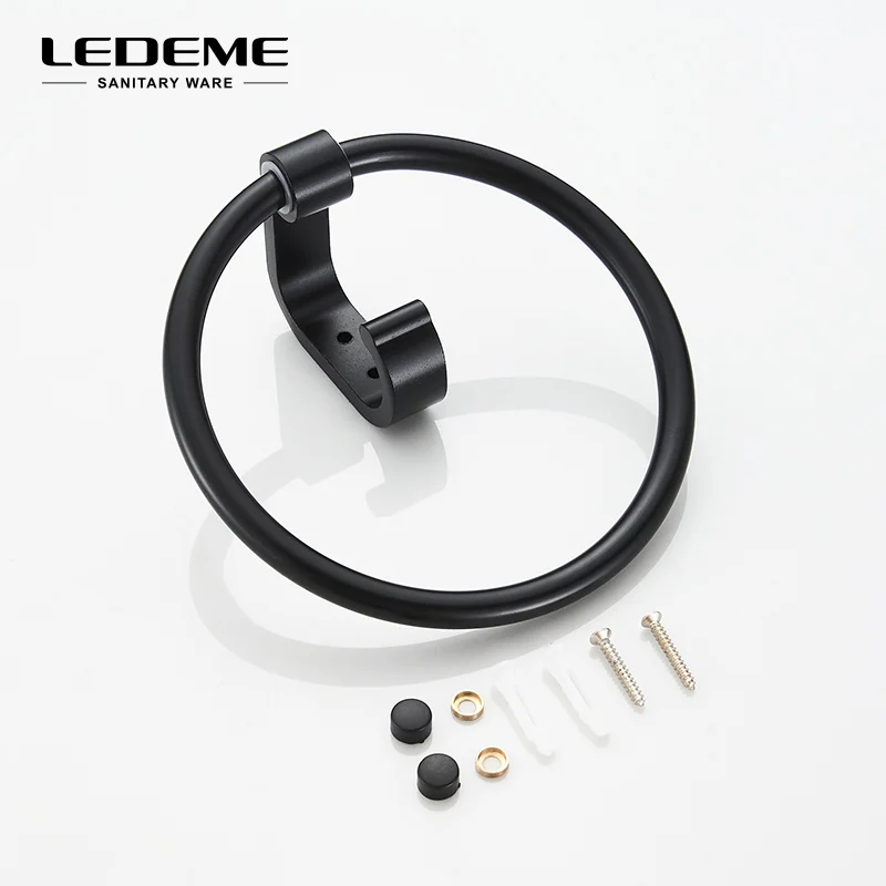 LEDEME матовый черный классический держатель для полотенец ванной комнаты стойка