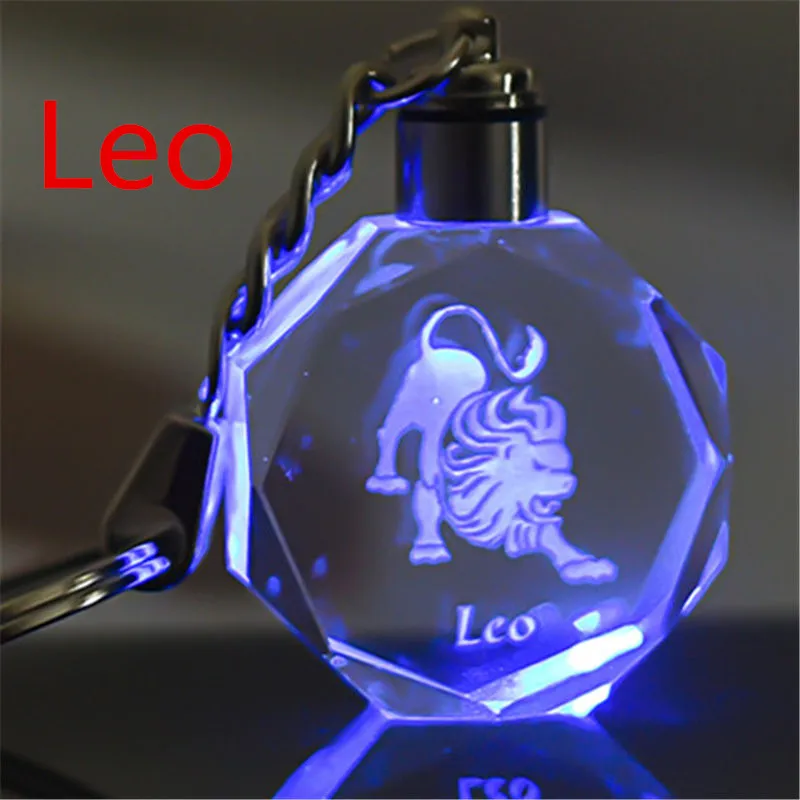 12 созвездий новейший DIY Кристалл GlassLogo ключ висячие украшения девушка личность