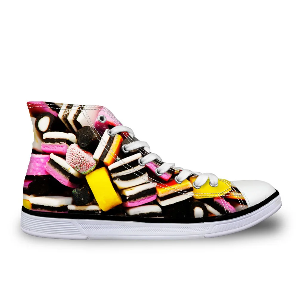 Женская парусиновая обувь с высоким берцем WHEREISART разноцветная Повседневная на