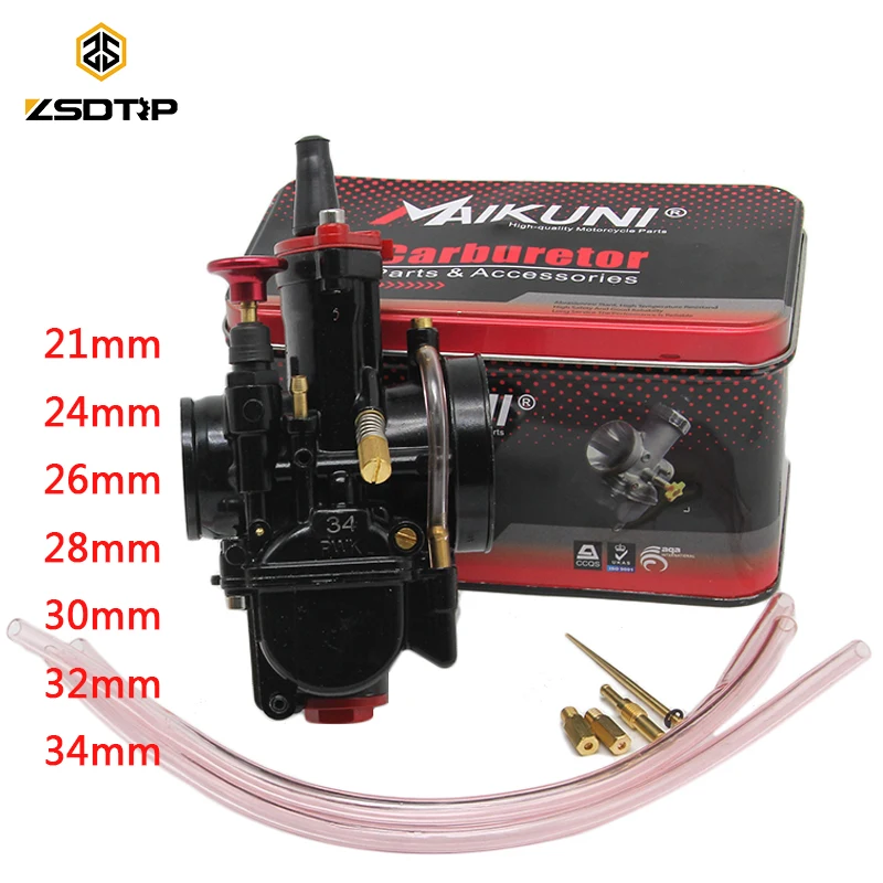 

ZSDTRP 21 24 26 28 30 32 34mm Universal Black Mikuni Maikuni PWK Carburetor Parts Scooters With Power Jet Motorcycle ATV