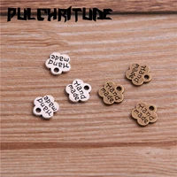 100pcs 88mm metal alloy two color double letter florets charms pendants for jewelry making diy handmade craft