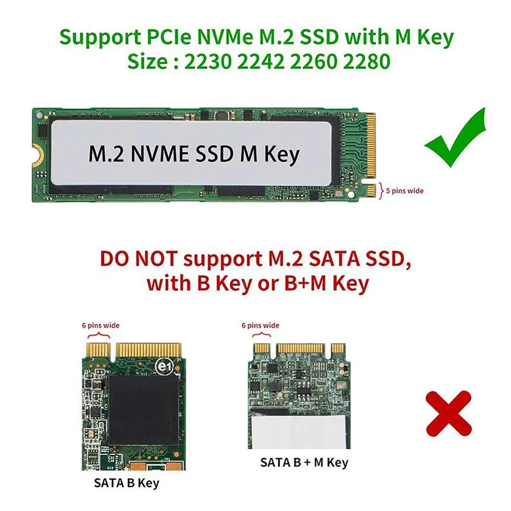 NVME к USB адаптеру M.2 SSD Type A карте высокая производительность 10 Гбит/с 3 1 Gen 2 мост чип