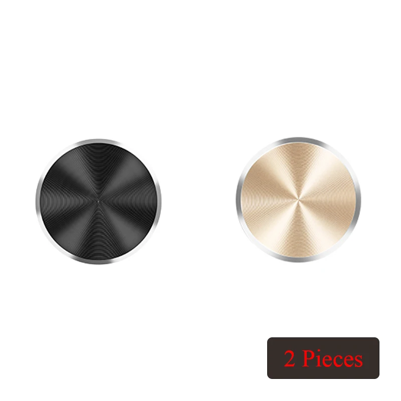 1 Black 1 Gold Железные наклейки FLOVEME для магнитного автомобильного держателя телефона, Универсальная металлическая пластина для крепления, магнитный автомобильный держатель, железные листы для iPhone X 7 - Цвет: 1 Black 1 Gold