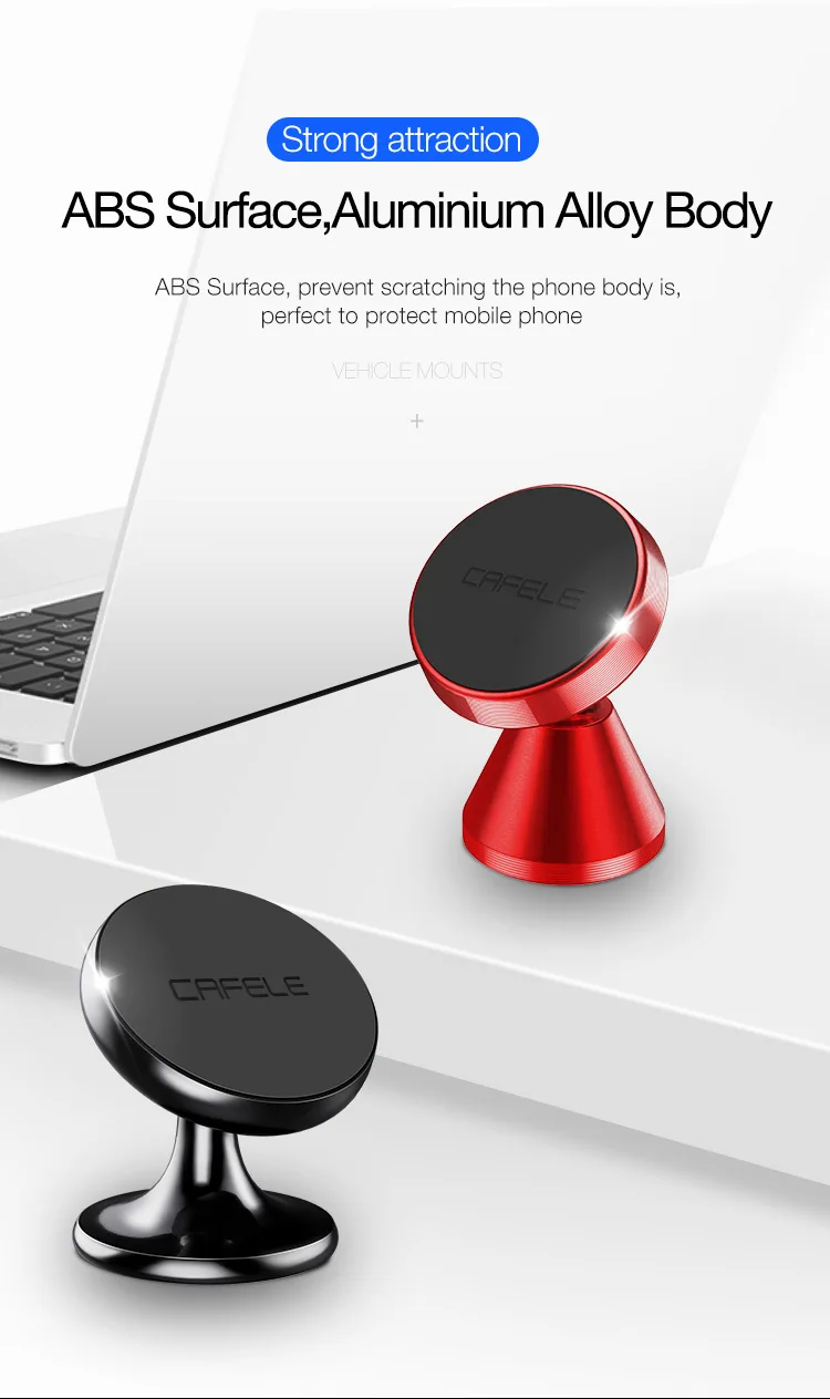 Cafele 360 Rotatable magnetic car phone holder Stand For iPhone Samsung Xiaomi Magnet car Mobile Phone Holder support GPS