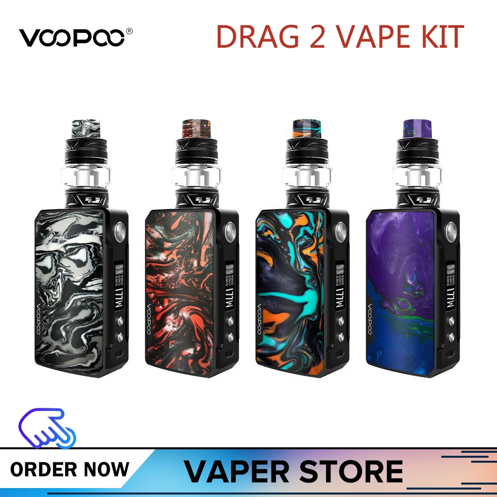 Оригинальная боксмод VOOPOO DRAG 2 5 мл емкость Uforce T2 катушка U2 N3 177 Вт максимальная