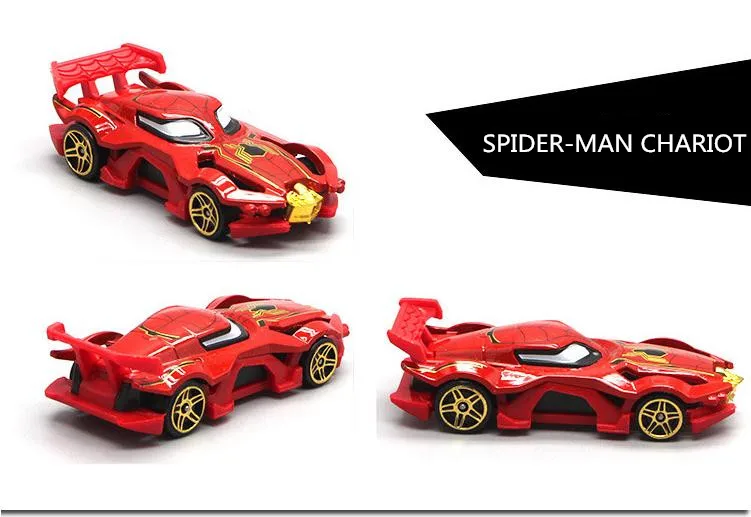 7 шт./компл. Мстители Железный человек, Халк, Локи, Spider-man Капитан Америка Batman Batmobile сплава автомобили набор модели грузовиков игрушки для детей