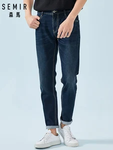 Мужские джинсы в стиле ретро SEMIR, потертые джинсы из мягкого хлопка, Эластичные Классические Стильные джинсы