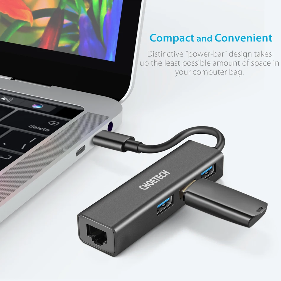 CHOETECH кабель Переходник USB C на Gigabit Ethernet адаптер RJ45 Порты и разъёмы & 3 0 для 2018/2017/2016