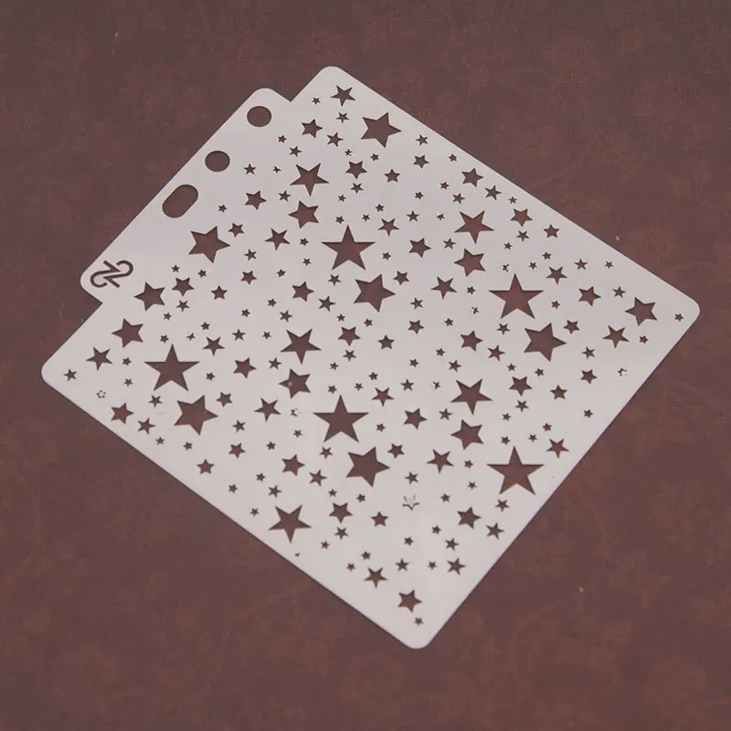 5-дюймовые слоистые шаблоны для живописи стен, скрапбукинга, тиснения и декорирования альбомов с галактикой звезд.