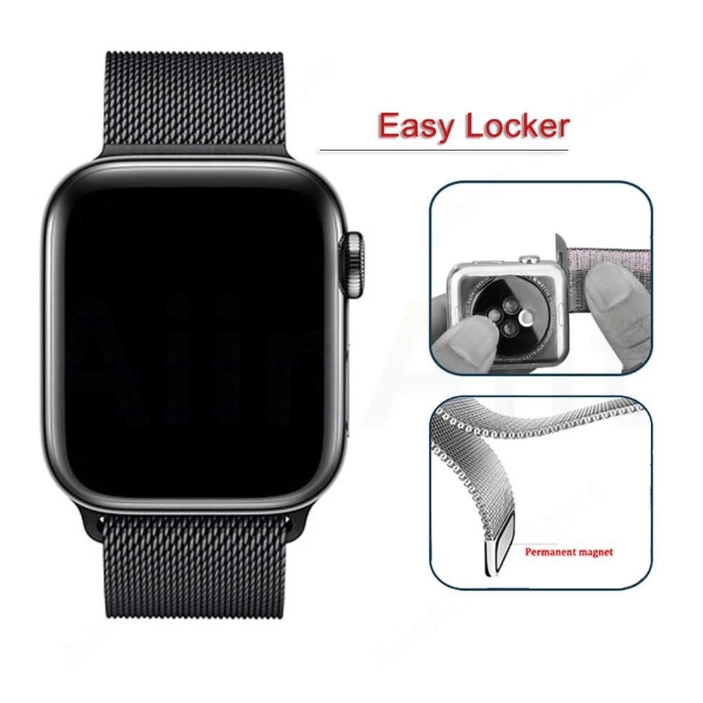 For iwatch Series S1 S2 S3 S4 Milanese Loop Bracelet Stainless Steel Band Apple Watch 1 2 3 4 Strap | Электроника
