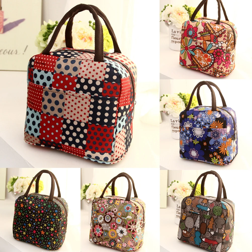 

Large Insulated Lunch Bag Cooler Picnic Travel Food Box Women Tote Carry Bags