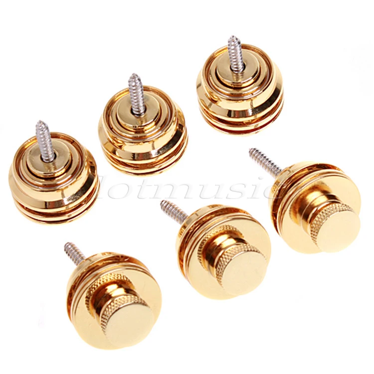 Аксессуары для гитары плоская головка цвет черный/золотой/хром 6 шт.|guitar strap