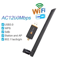 usb3 0 wifi antenna adapter 1200mbps wireless network card rtl8812bu 802 11ac dual band wifi antenna dongle for desktop laptop