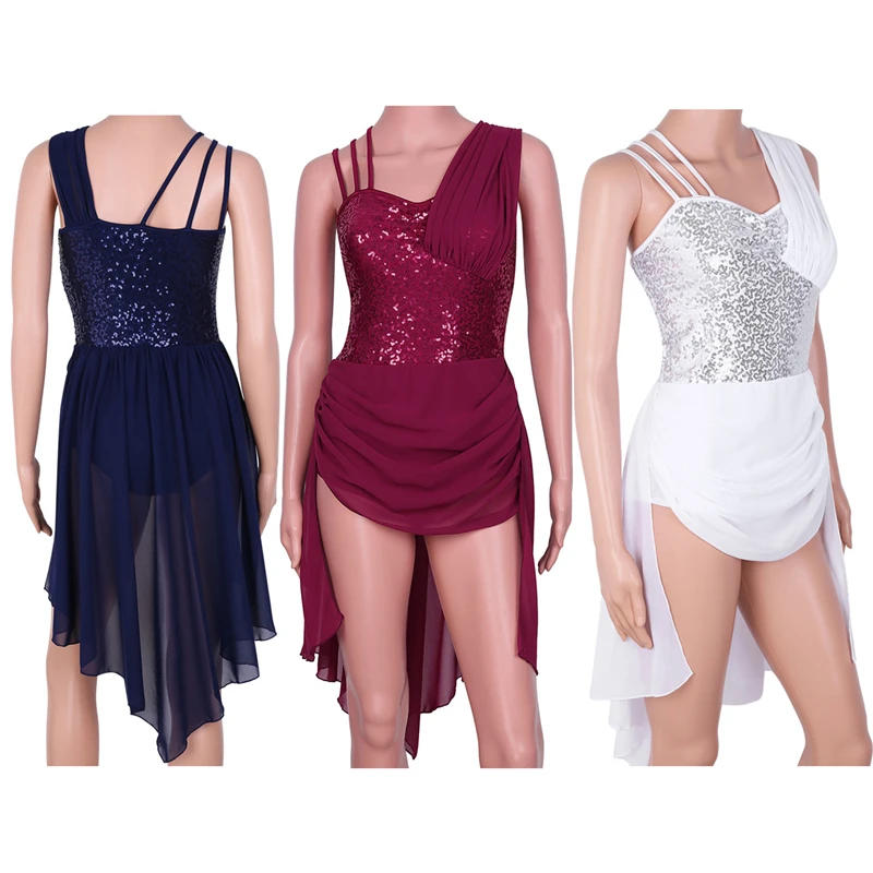 Женское платье для балета на тонких бретельках с блестками | Тематическая одежда