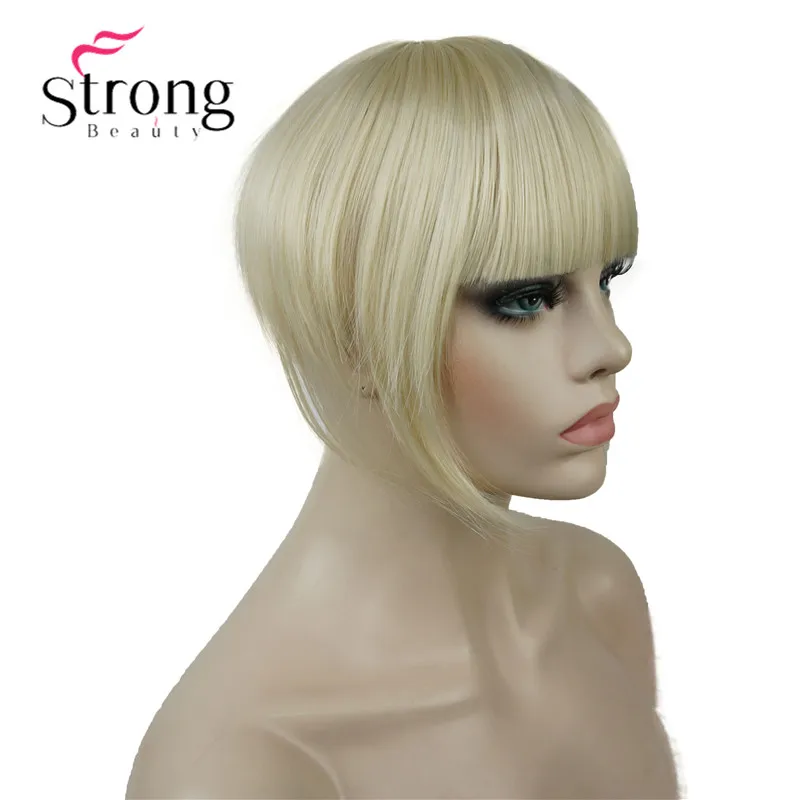 StrongBeauty, синтетические волосы, тонкие, аккуратные, воздушные челки, на заколках, с бахромой, передние волосы, Висячие челки, волосы для наращивания, шт., цвет на выбор