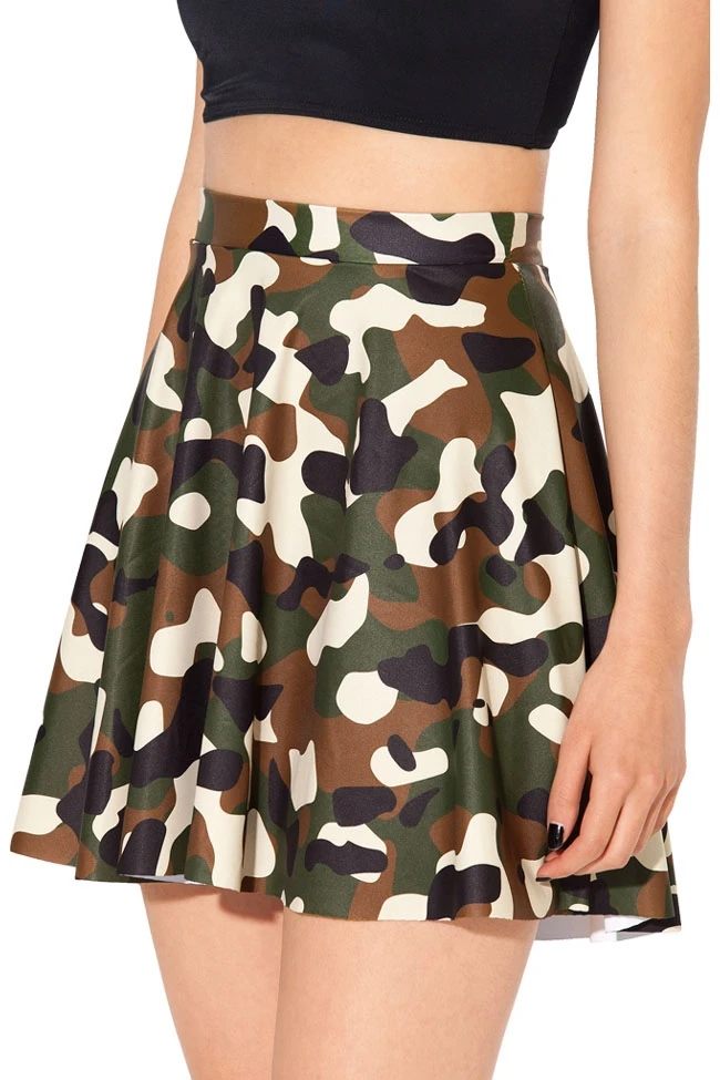 Women Skirts Summer 2015 Black Milk in Europe and America Sky Digital Printing Army Green Camouflage Pattern Skirt Free Shipping | Женская