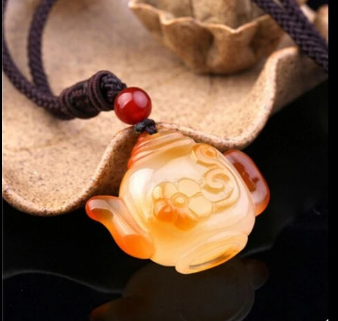 Кулон + 409 аутентичный ледяной Цвет Халцедон положить горшок кулон маджонг