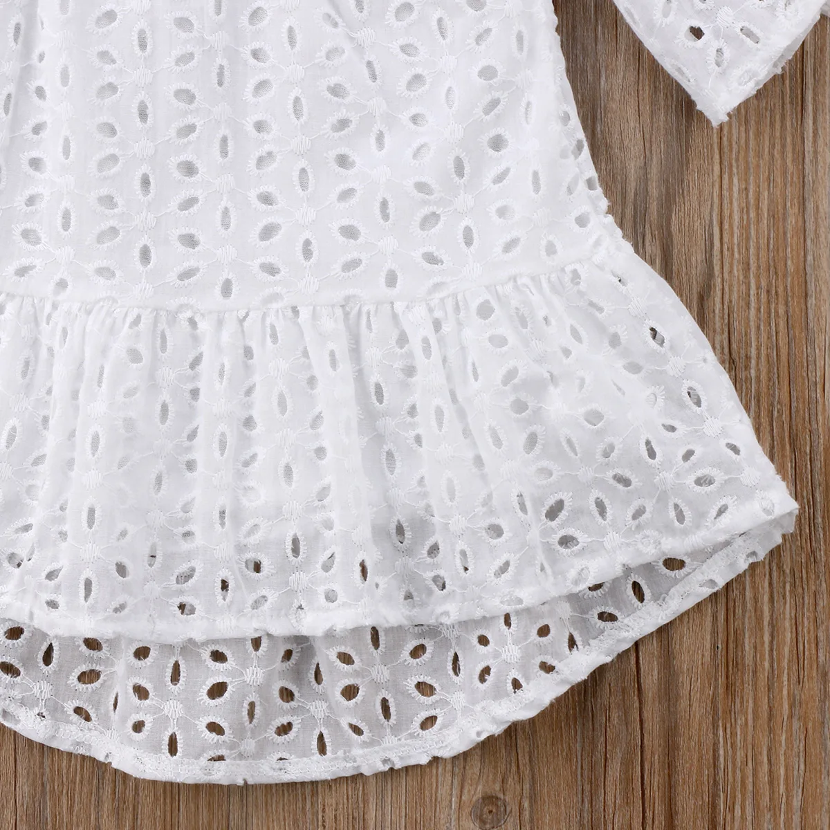 AU Lace Toddler Kid Baby Girl Flower Hollow Dress Cotton Clothes Sundress Summer Clothing Cute Three Quarter Sleeve | Детская одежда и