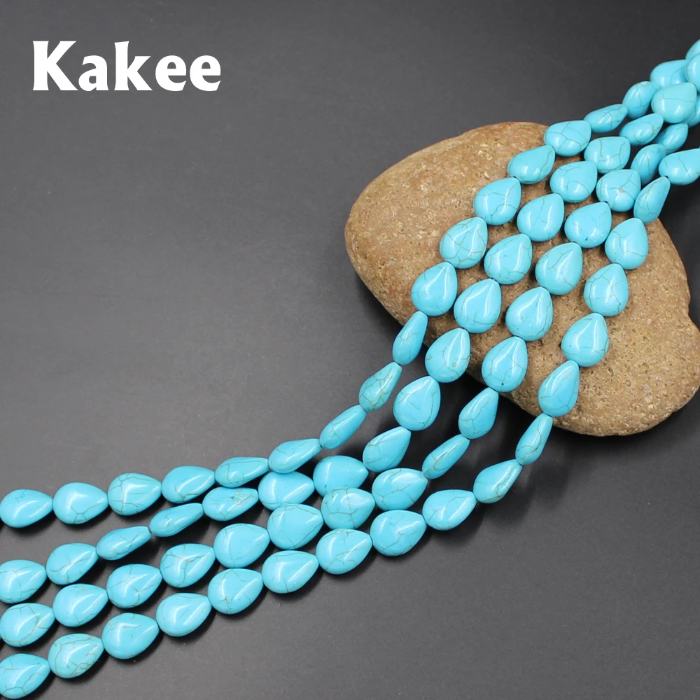Каки натуральный Капля воды бирюзовый камень принадлежности бисер для
