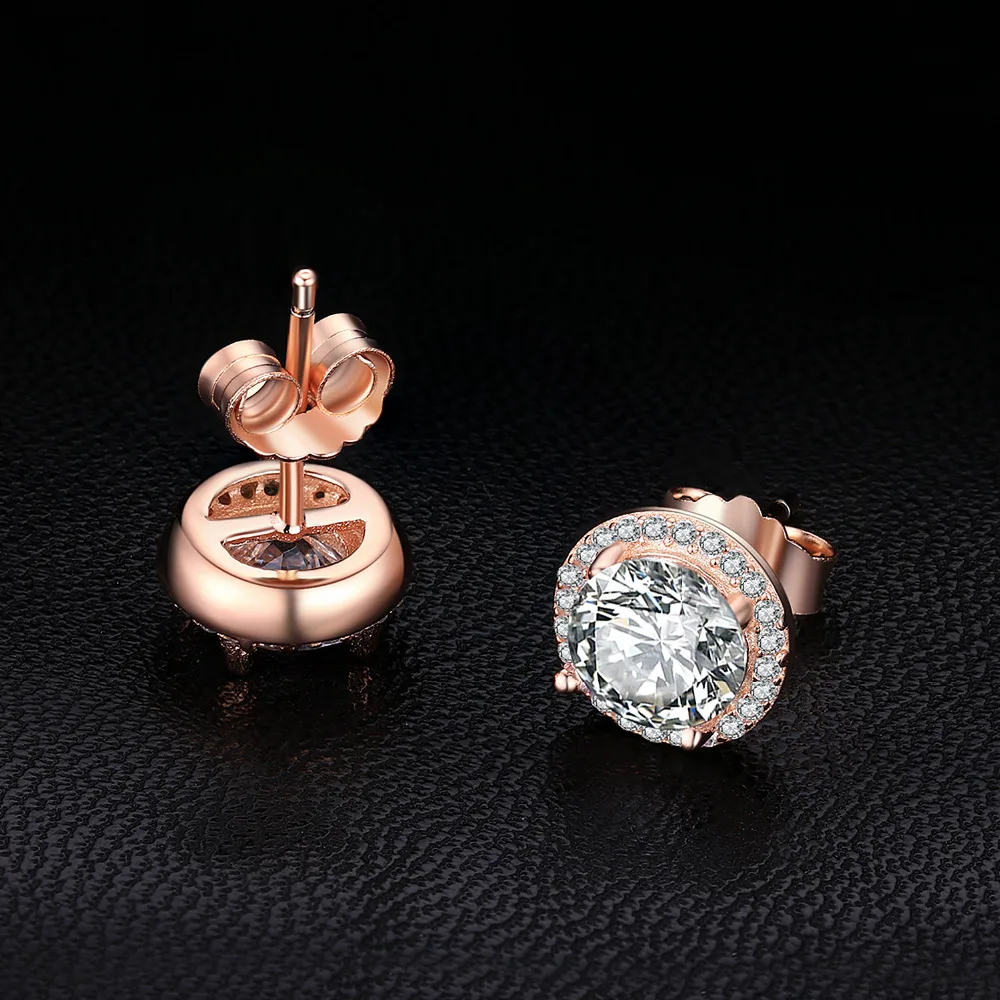 Jewelrypalace 925 пробы серебряные серьги Lavish розовое свечение золотистый цвет Круглый