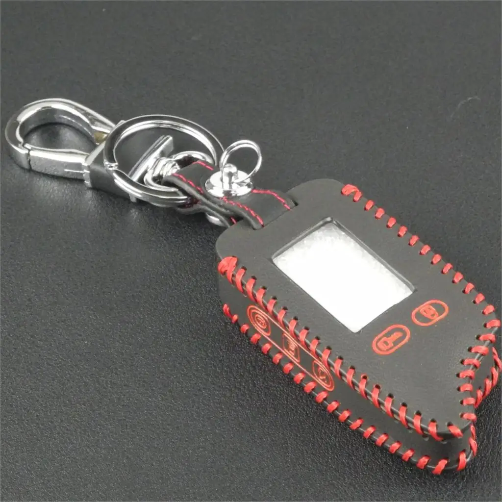 Jingyuqin TW9010 TW9030 кожаный чехол для ключей Tomahawk TW 9010 9030 двухканальная сигнализация ЖК-пульт дистанционного управления брелок ручной работы стиль