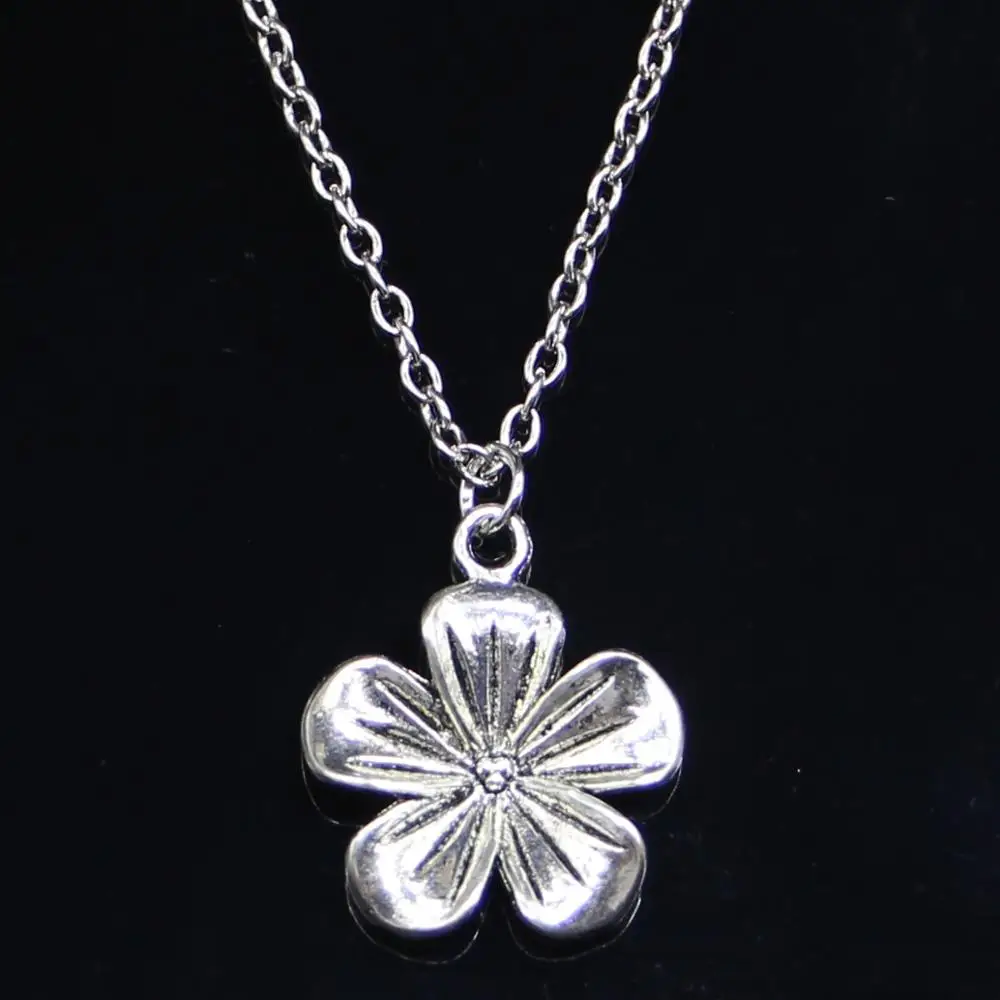 

20pcs New Fashion Necklace 18mm flower Pendants Short Long Women Men Colar Gift Jewelry Choker