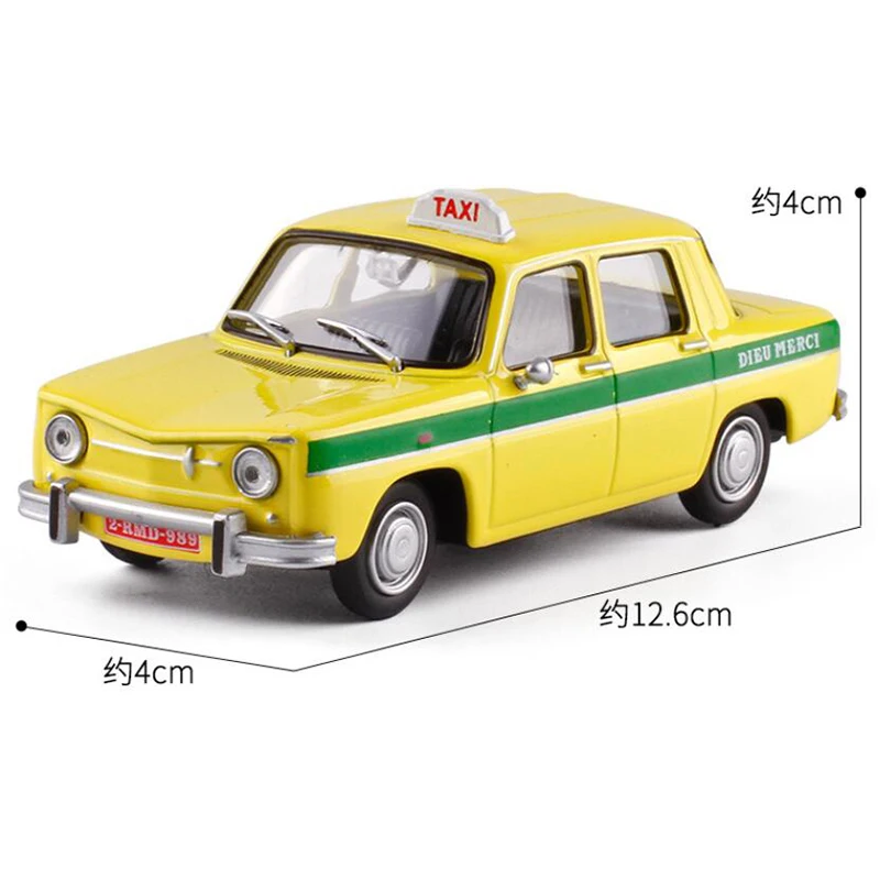 Классическая модель такси Renault 8 Bamako 12 6 автомобиля из металлического сплава 1970 см