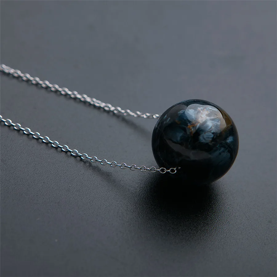 Подвеска из натурального синего камня 17 мм | Украшения и аксессуары