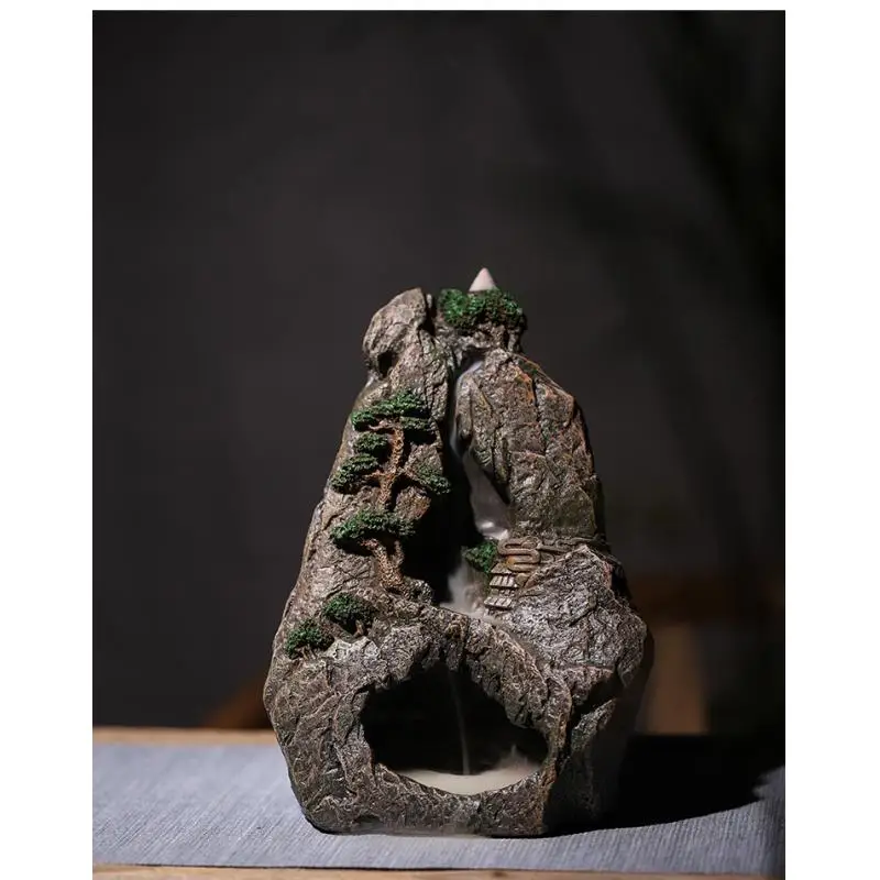 Курильница для благовоний Backflow керамическая курильница в виде водопада и гор