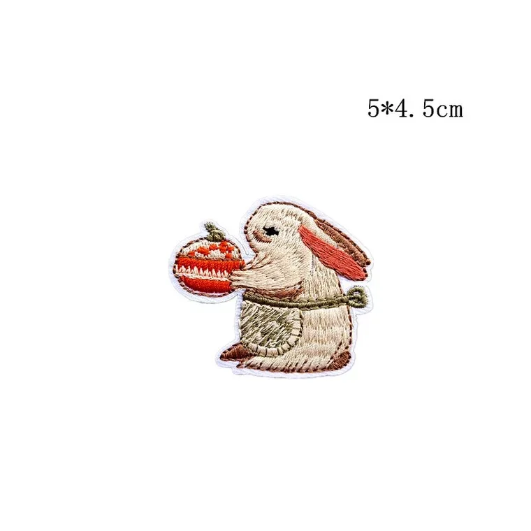 1 шт. наклейка вышитая Новая мультяшная ткань нашивка Кот кролик детская одежда