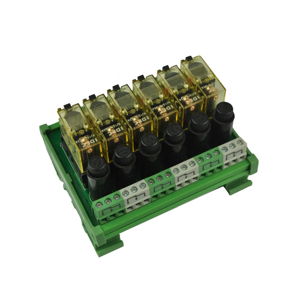 6 канальный 1 SPDT DIN рейка крепление IDEC RJ1S с предохранителем интерфейс релейный