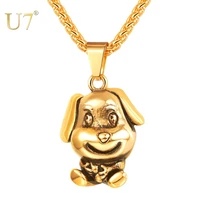 u7 3d dog statement necklaces pendant charm for womenmen collier neck chain fashion jewelry animal pet lovers gifts p1189