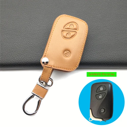 A style brown 3 key Чехол для ключей toyota для Lexus NX GS RX IS ES GX LX RC 200 250 350 LS 450H 300H Автомобильный ключ сумка умный пульт дистанционного управления защитная коробка - Название цвета: A style brown 3 key