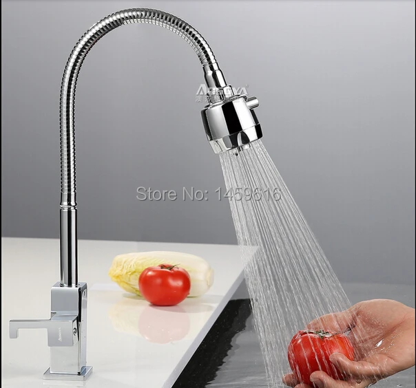 Ingle ручка вращение на 360 градусов Хромированная Пластина кухонный кран смеситель