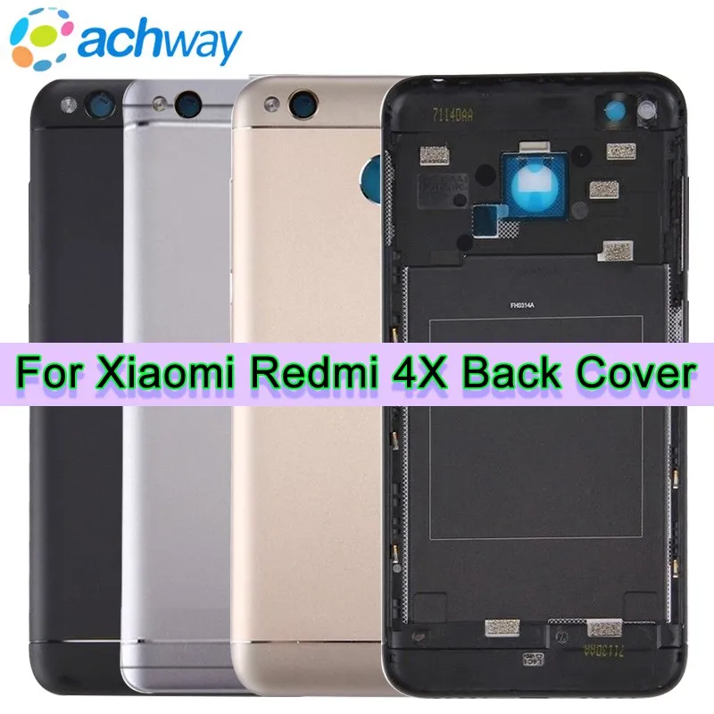 Задняя крышка батарейного отсека для Xiaomi Redmi 4X металлическая + стекло камеры