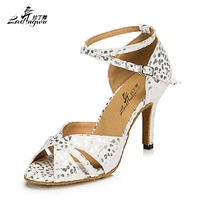 new style flannel womens high heel shoes tango latin dance shoes salsa dance ballroom soft bottom dance shoes