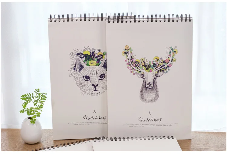 Простой блокнот бумажный блокнот пустой дневник Sketchbook Art A4 блокнот Sketchbook Artiste Papier для рисования школьные принадлежности
