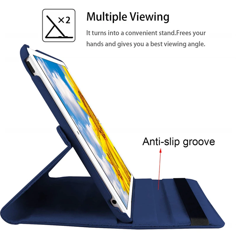 360 Rotating Case for Apple iPad Air 1 2 Flip Litchi Leather Cover With Smart Stand Holder 9.7 inch 2017/2018 5/6 | Компьютеры и офис
