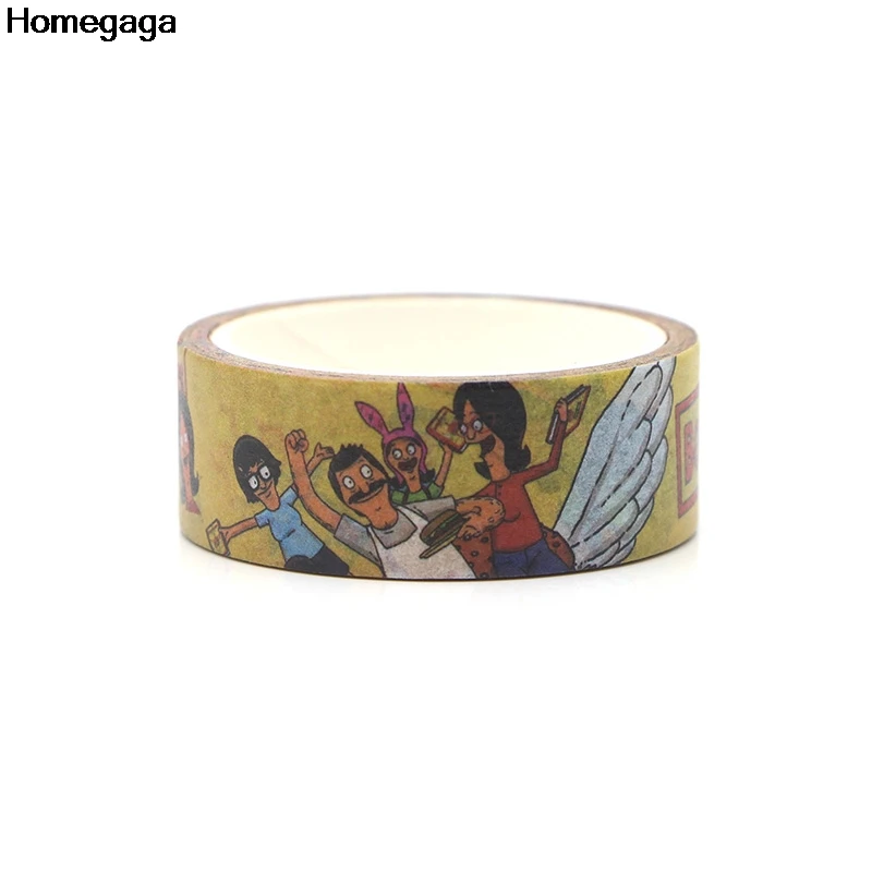 Homegaga Bob's burger мультфильм аниме дети забавные васи diy Скрапбукинг клейкая бумага Маскировочная Лента Печатный шаблон наклейки D1972