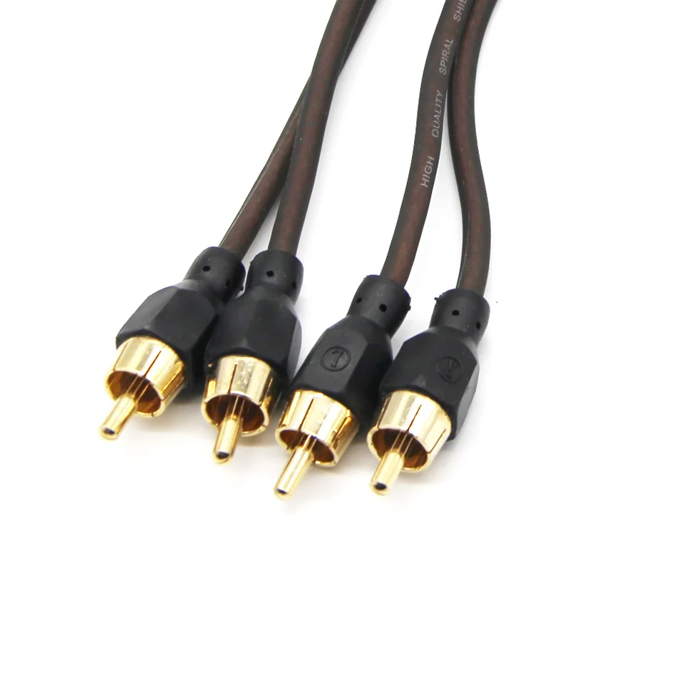 Аудиокабель PUZU 2RCA к штекер позолоченный аудиокабель RCA 1 м 2 3 5 для домашнего