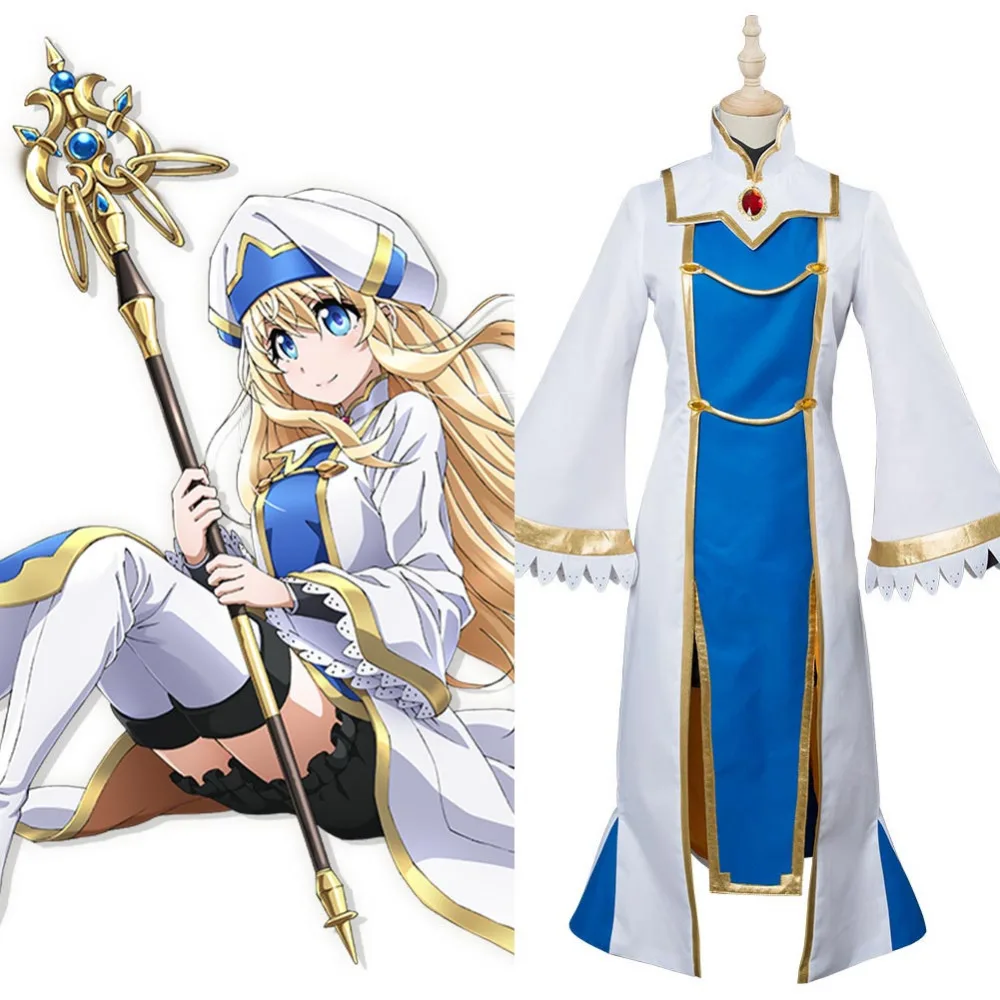 Goblin Slayer Косплей Костюм Priestess полный комплект Onna Shinkan костюм платье на заказ| |