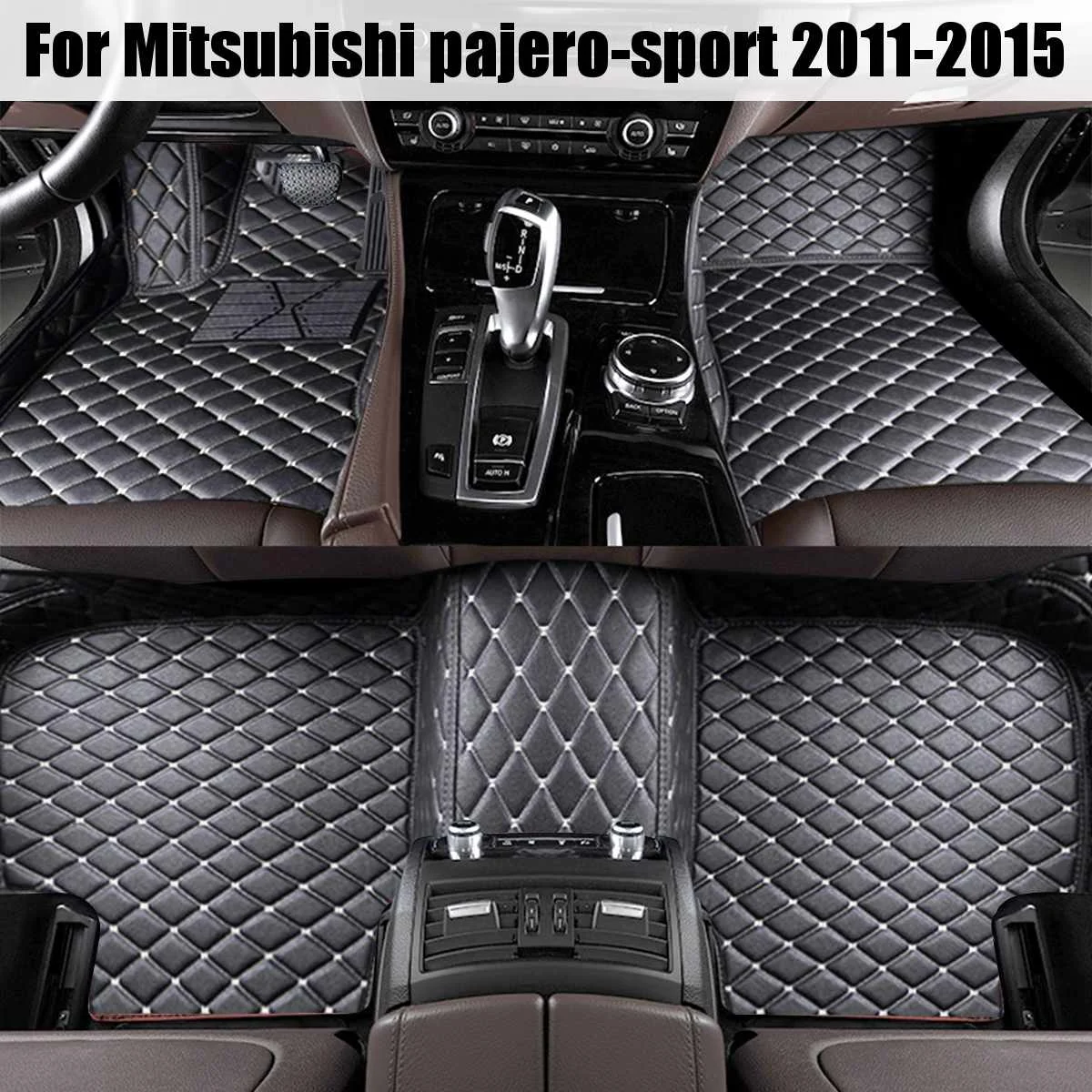 Pajero sport White Автомобильные водонепроницаемые коврики для Mitsubishi Outlander Pajero Sport Asx 2011 2012 2013 автомобильные аксессуары коврик для ног - Название цвета: Pajero sport White