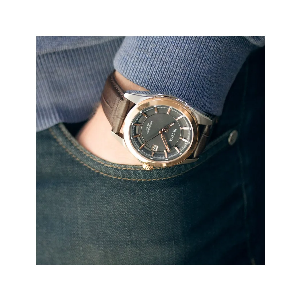 Наручные часы Bulova 98B267 мужские кварцевые на кожаном ремешке|Кварцевые часы| |