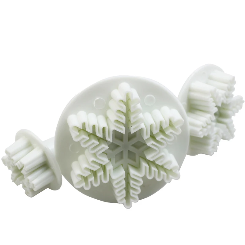 3 шт. Снежинка печенье помадка сахарная форма Плунжер ножи для тортов инструменты