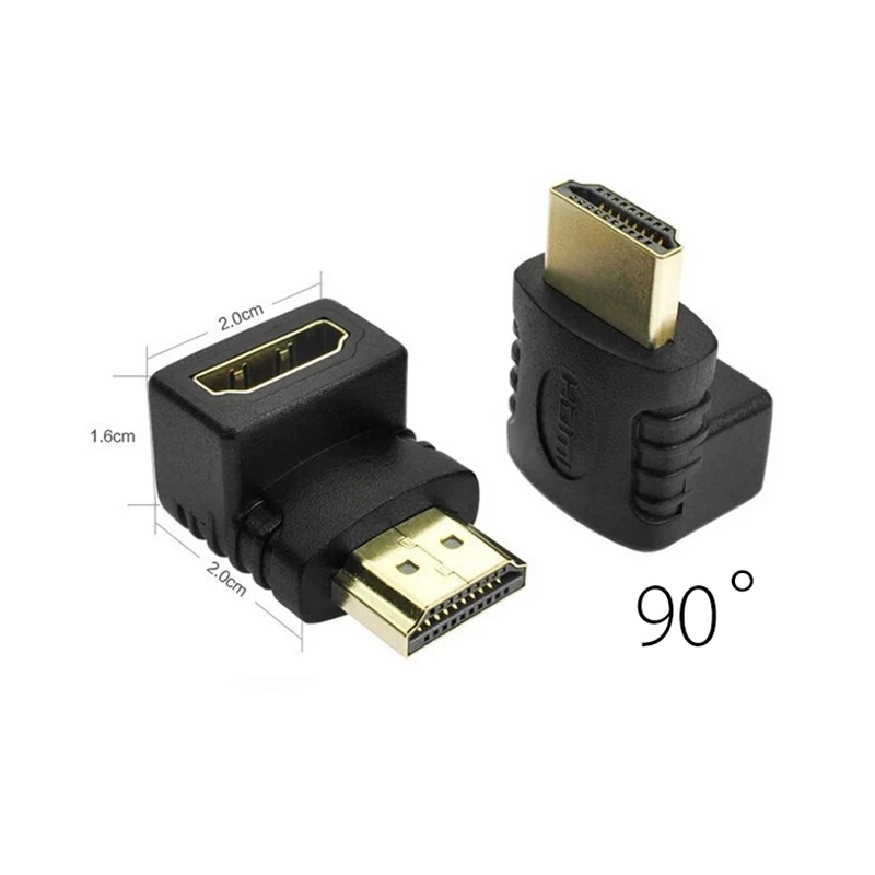 EtopLink HDMI папа к Женский Кабель адаптер преобразователь удлинитель вращающийся 90