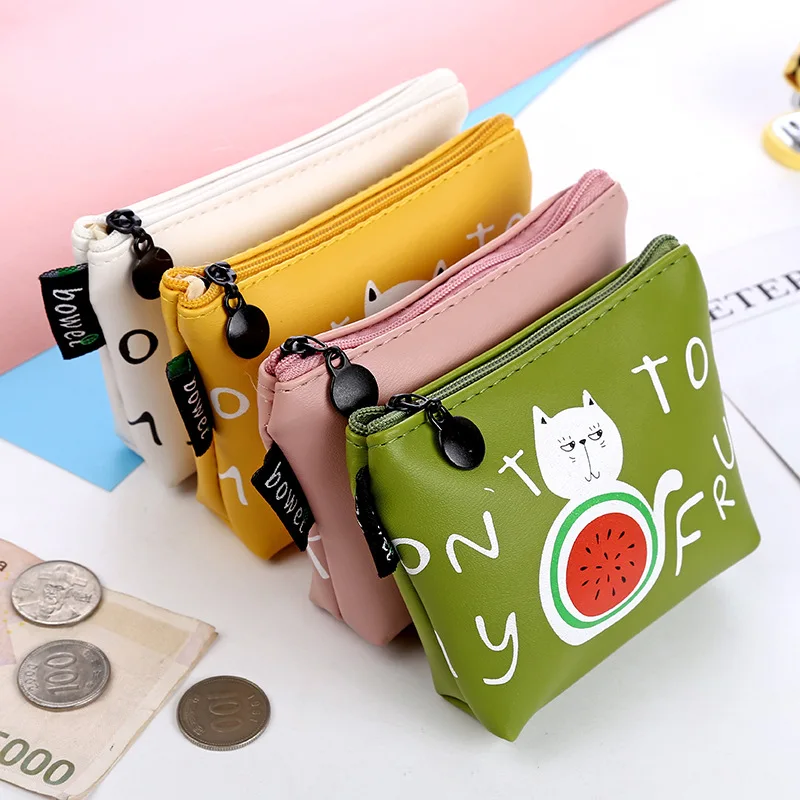 16 шт./лот Симпатичные Фрукты портмоне кошка/Сумка для ключей/отделение монет