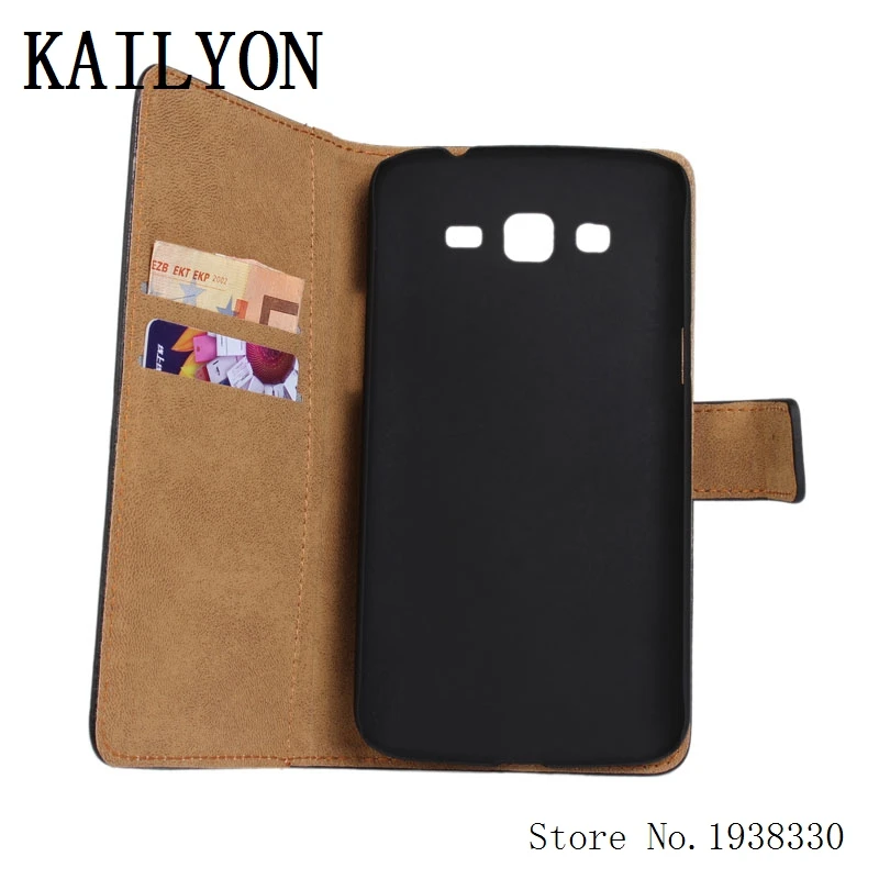 Kailyeon Роскошный чехол из натуральной кожи для Samsung Galaxy Grand 2 Duos G7102 G7106 G7108 G7109 кошелек