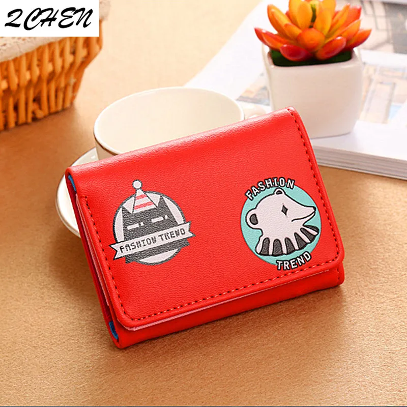 

Women Wallets Small Fashion Brand Leather Purse Ladies Card Bag Women Clutch Bear Women Female Purse Money Clip Wallet 321