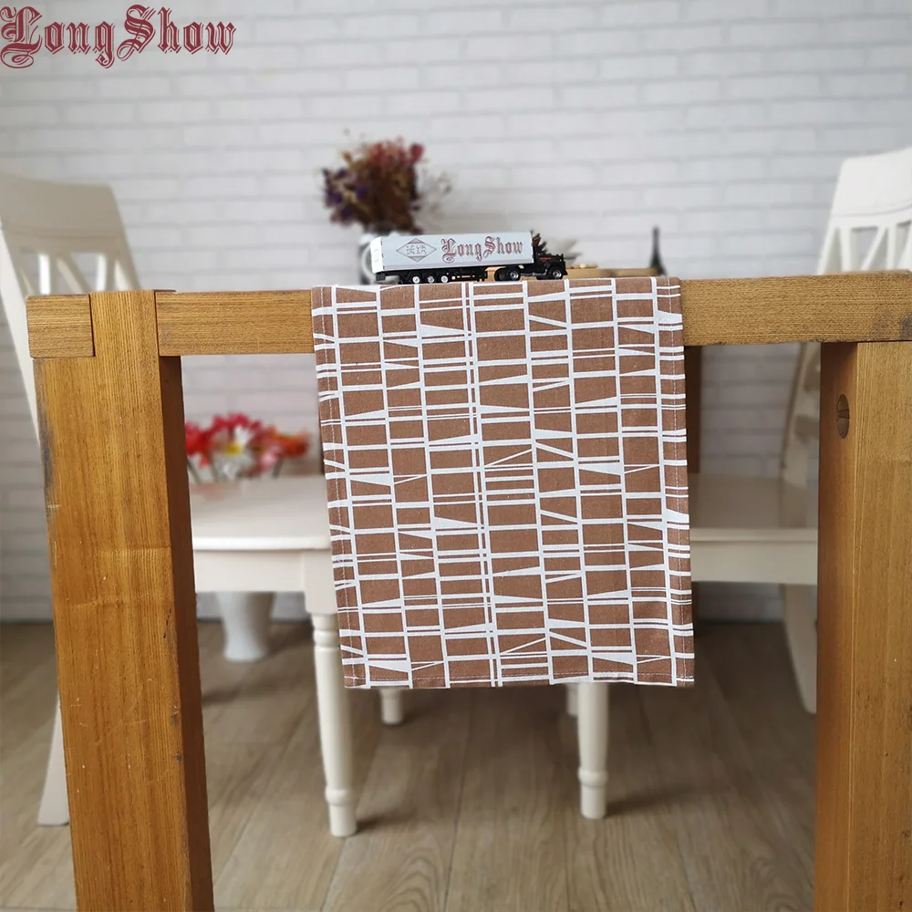 Новинка 2019 кофейная цветная скатерть с геометрическим узором свежий стиль